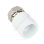 Муфта PP-R комбинированная белая Дн 25х3/4" с накидной гайкой VALFEX 10139025