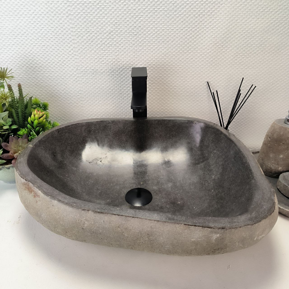 Раковина из речного камня RS-63445 (55*45*15) 0123