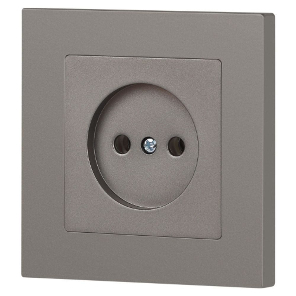 Розетка Intro Accent 6-201-09 2P 16А-250В IP20 СУ AL/CU титан