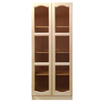 Шкаф витрина двухдверная 800, бесцветный акриловый лак