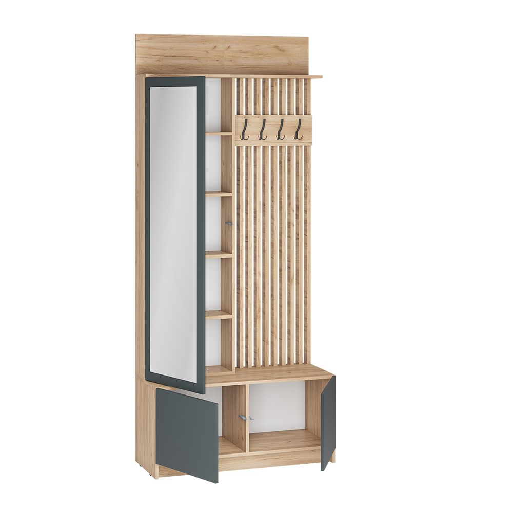 Вешалка "Стоуби" ВШ-1000 (дуб крафт золотой/серый графит), Интерьер Центр, г.Пенза