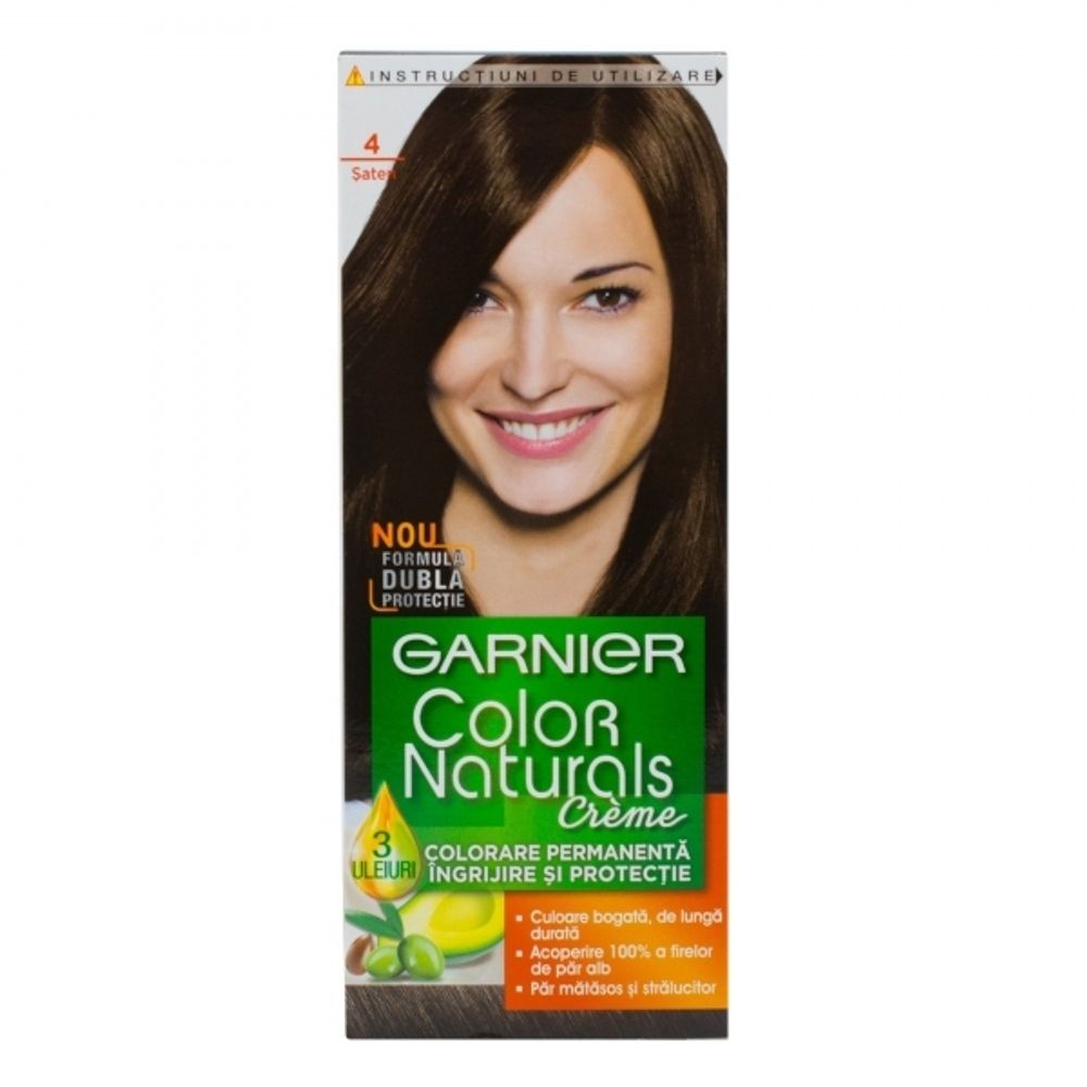 Garnier Краска для волос Color Naturals, тон №4, Каштан, 60/60 мл