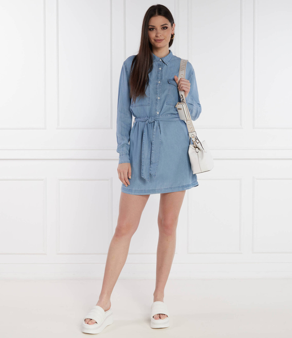 Платье с ремешком ERINE Pepe Jeans London - голубой(PL953485)