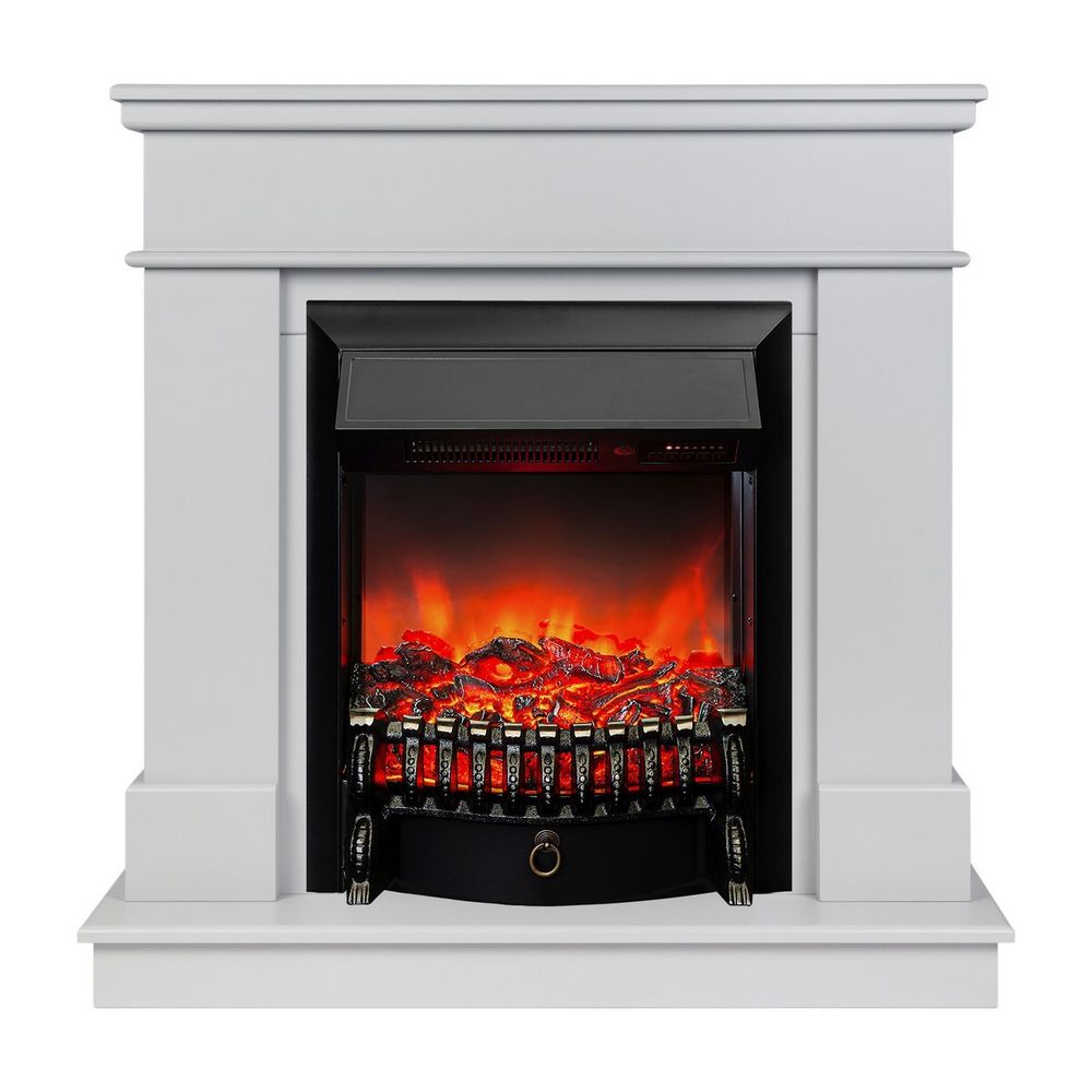 Электрокамин RealFlame Selena STD GR платиновый с очагом Fobos Lux Black RC
