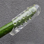 Увеличивающая насадка на пенис с кольцом для мошонки - Tom of Finland - 14 см