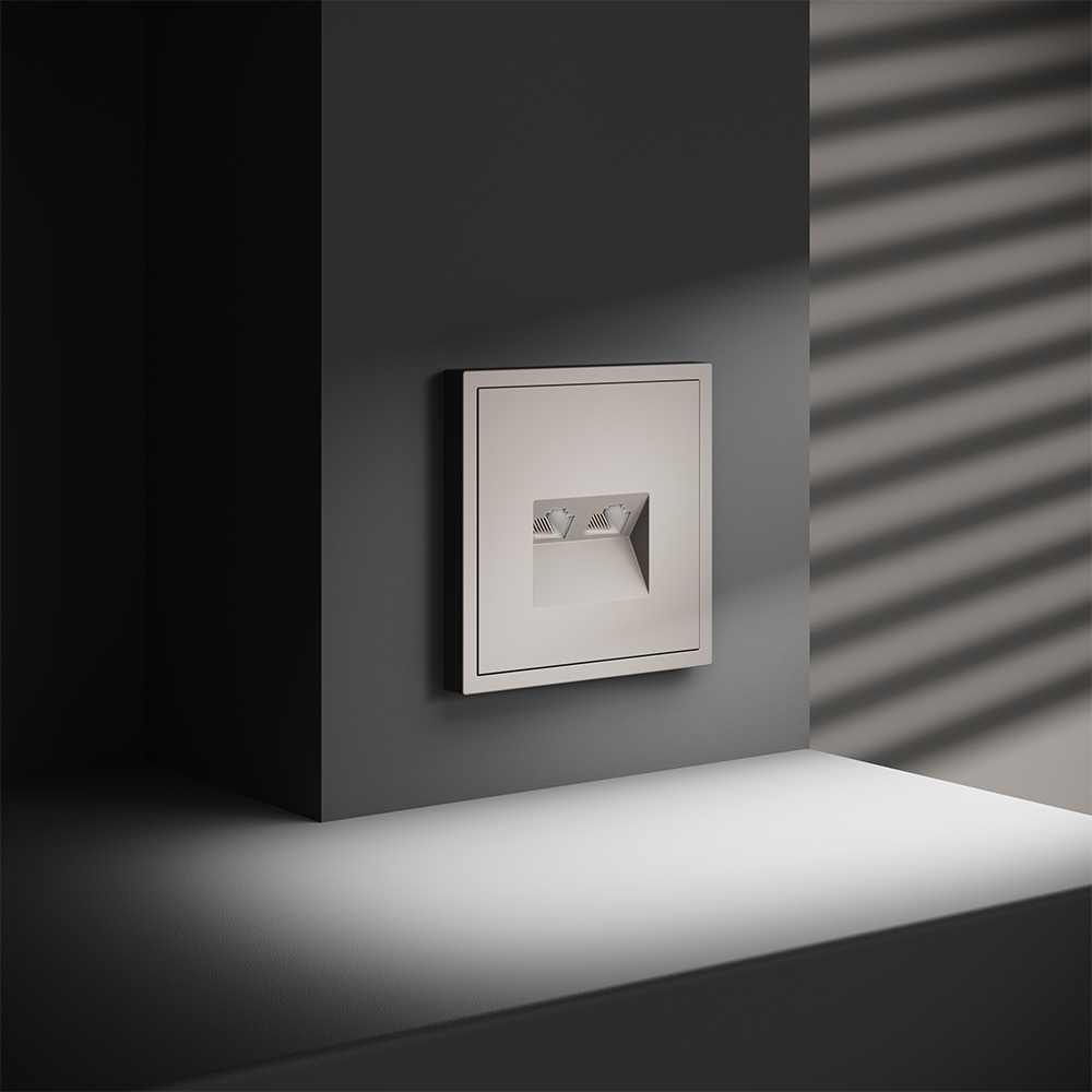 Розетка компьютерная встраиваемая VOLTUM S70 двойная RJ45+RJ45 кат.6, (кашемир)