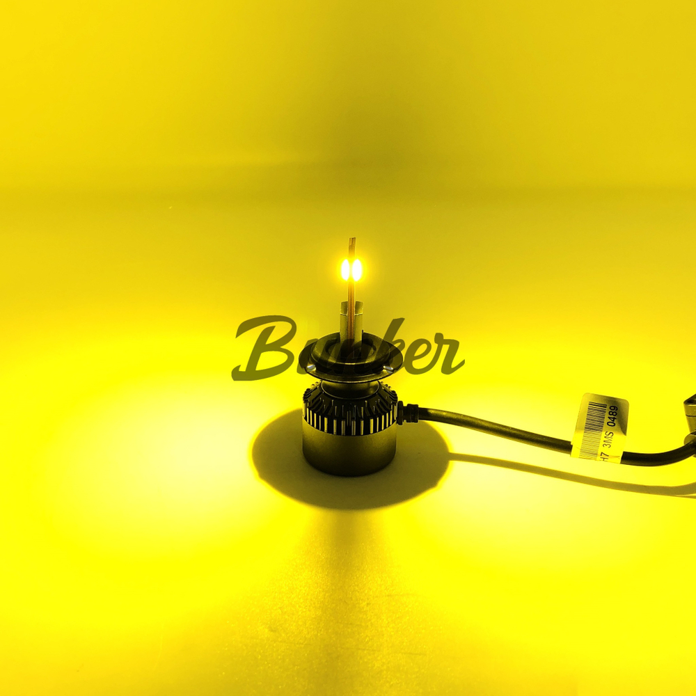 Светодиодная автолампа головного света Sariti T7/H7 3 цвета с вентилятором, 12V