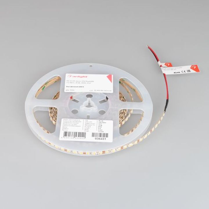 Светодиодная лента Arlight 12W/m 120LED/m 2835SMD дневной белый 5M 036451