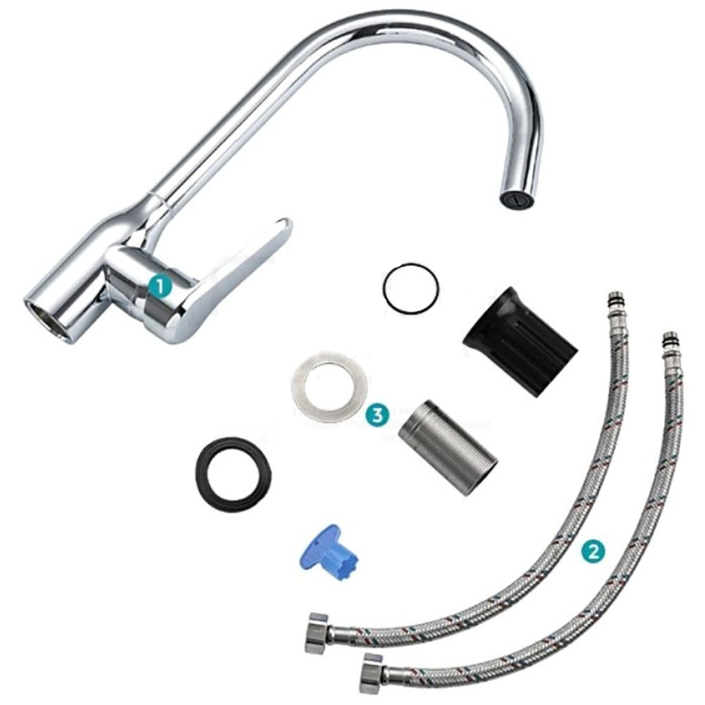 Смеситель для кухни, Frud, с картриджем, хром, R44052-10