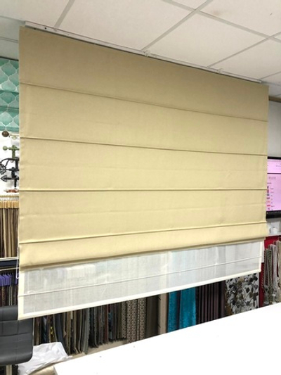 Римская штора День-Ночь из тканей Megara 5505 col 5 и Arya Doss v-02