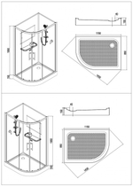 Душевая кабина Esbano ESKB115CR 115x85x210 хром