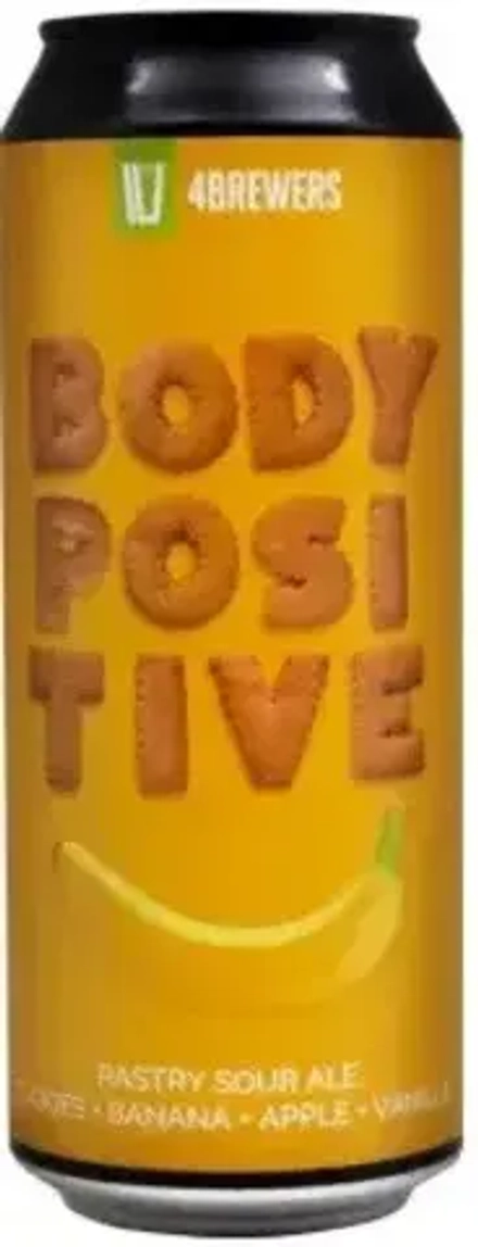 Пиво Четыре пивовара Боди Позитив / 4BREWERS Body Positive 0.45 - банка