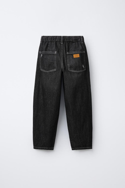 ZARA ДЖИНСЫ BAGGY BALLOON, ЧЕРНЫЙ