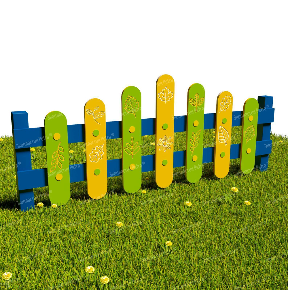 Забор уличный из экопластика 3, секция 1490х600 мм