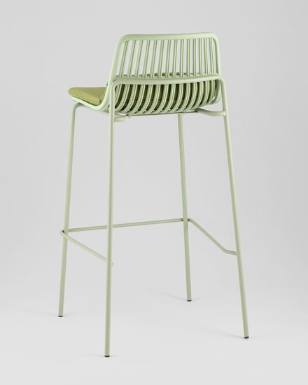 Стул барный Spain с подушкой зелёный