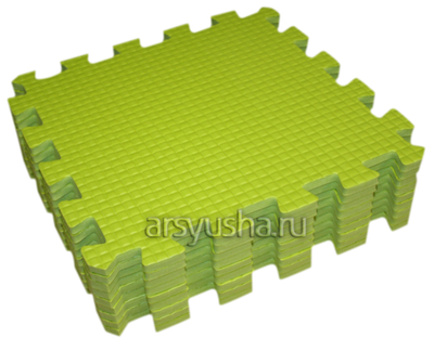 Коврик-пазл BABYPUZZ (9 плит 33x33x1см, ~1кв.м./уп) Салатовый