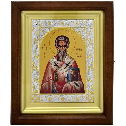 Икона святого Мирона, писанная в монастыре.