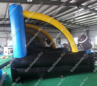 Детский надувной батут "Футбол Регби" с крышей 5*3*3.5 м