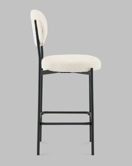 Стул полубарный Бриф DD букле молочный