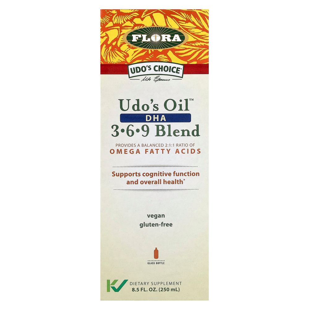 Flora, Udo's Choice, Udo's Oil, смесь ДГК 3, 6, 9, 250 мл (8,5 жидк. унции)