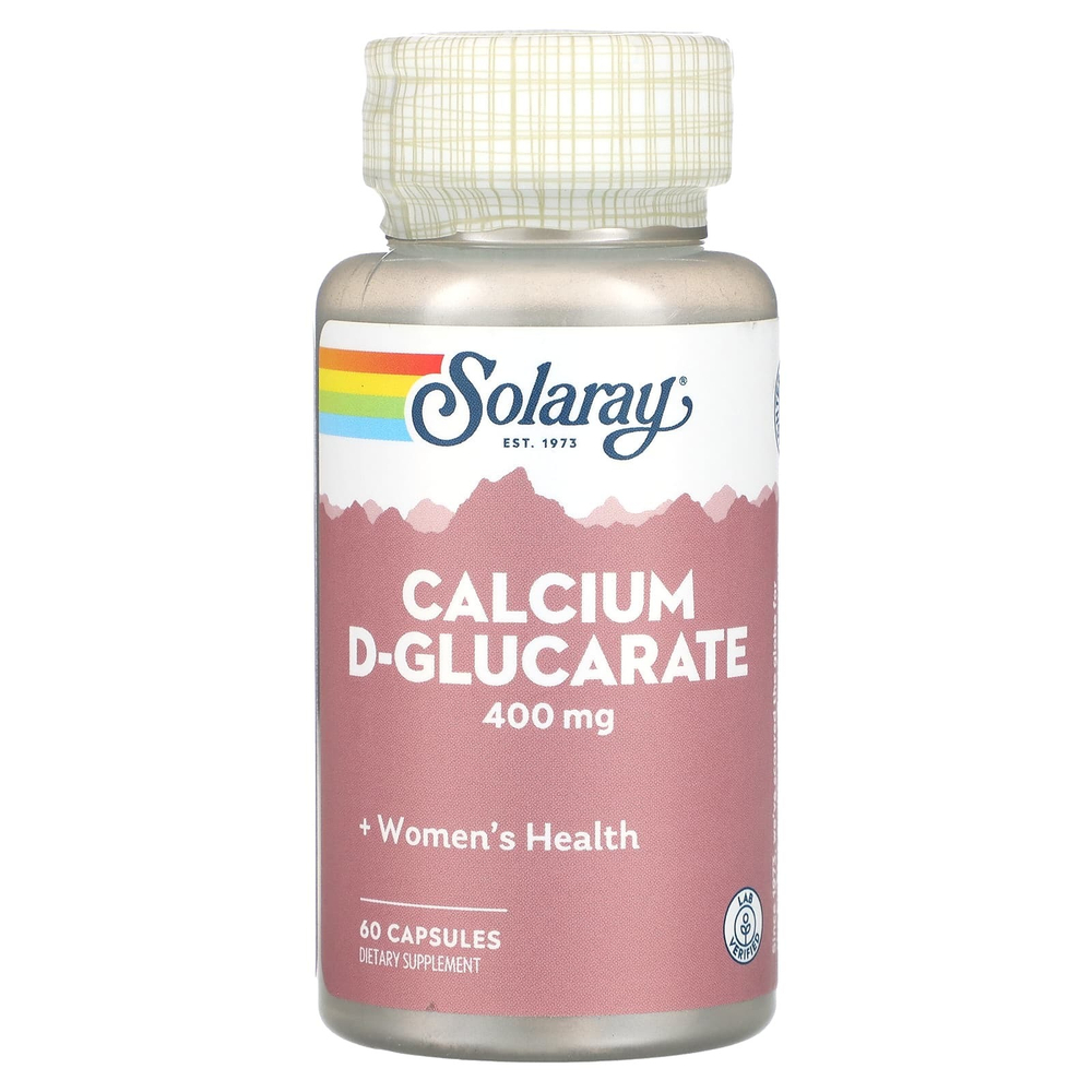 Solaray, d-глюкарат кальция, 60 капсул
