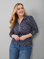 Блузка БЛ-015/синяяветочка