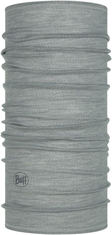 Тонкий шерстяной шарф-труба Buff Wool lightweight Solid Light Grey Фото 1