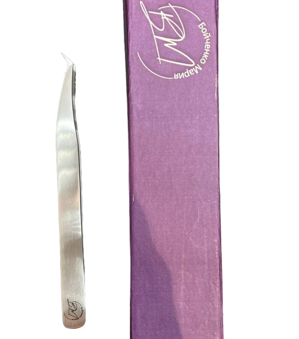 Пинцет для наращивания ресниц 45° №3 BM