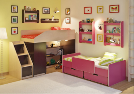 Детская стенка КарИВи Легенда 13  Дуб Молочный Венге