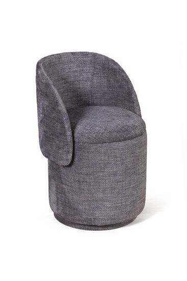 Пуф с кручением Bubble, микромех Rozy dark grey