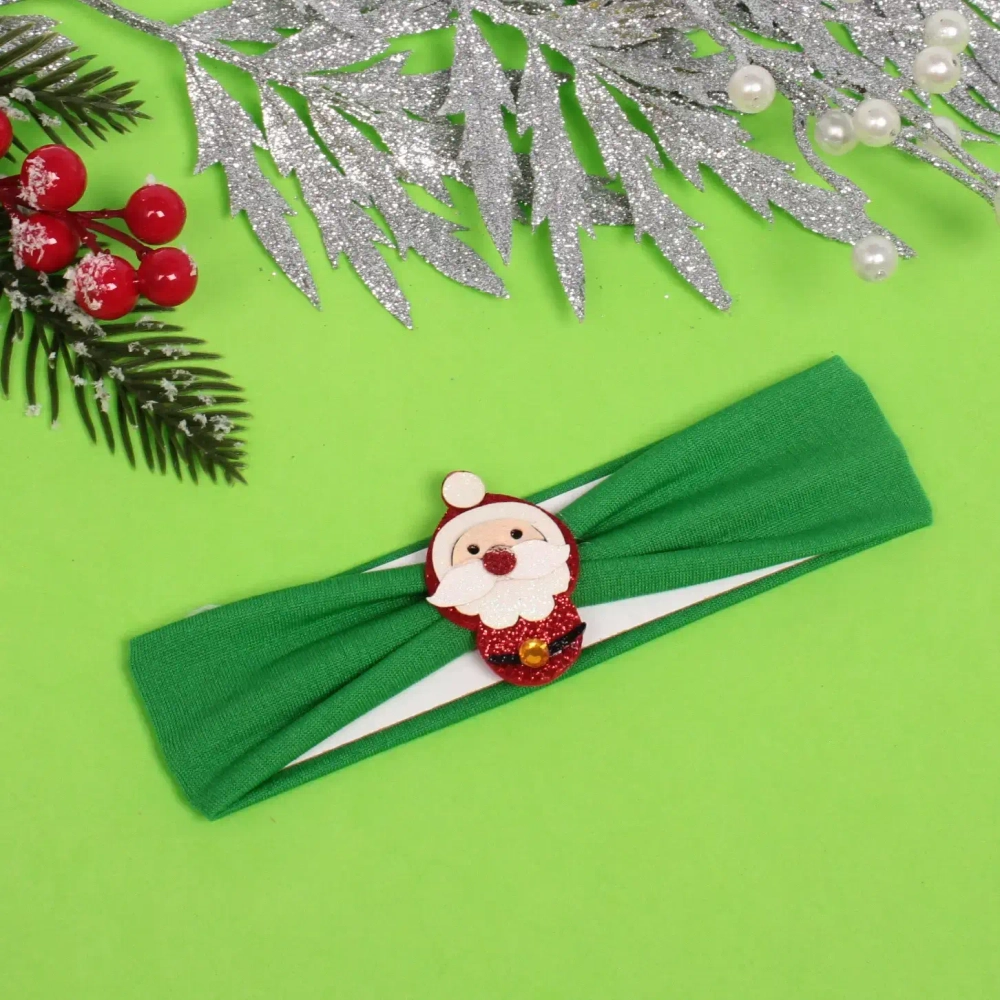 Повязка на голову детская «New Little Mi Mi - Весёлый Дед Мороз», микс 3 цвета, 4*16.5см