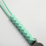 5421479 Держатель для пустышки «Ромбики», силиконовый, цвет зелёный