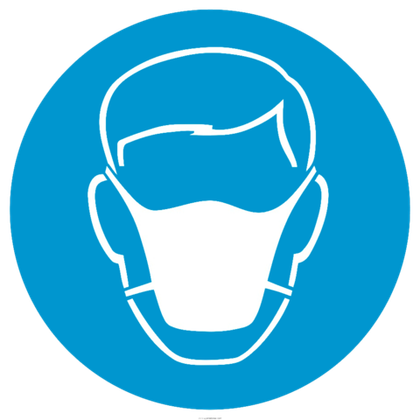 М18 "Работать в защитной повязке"