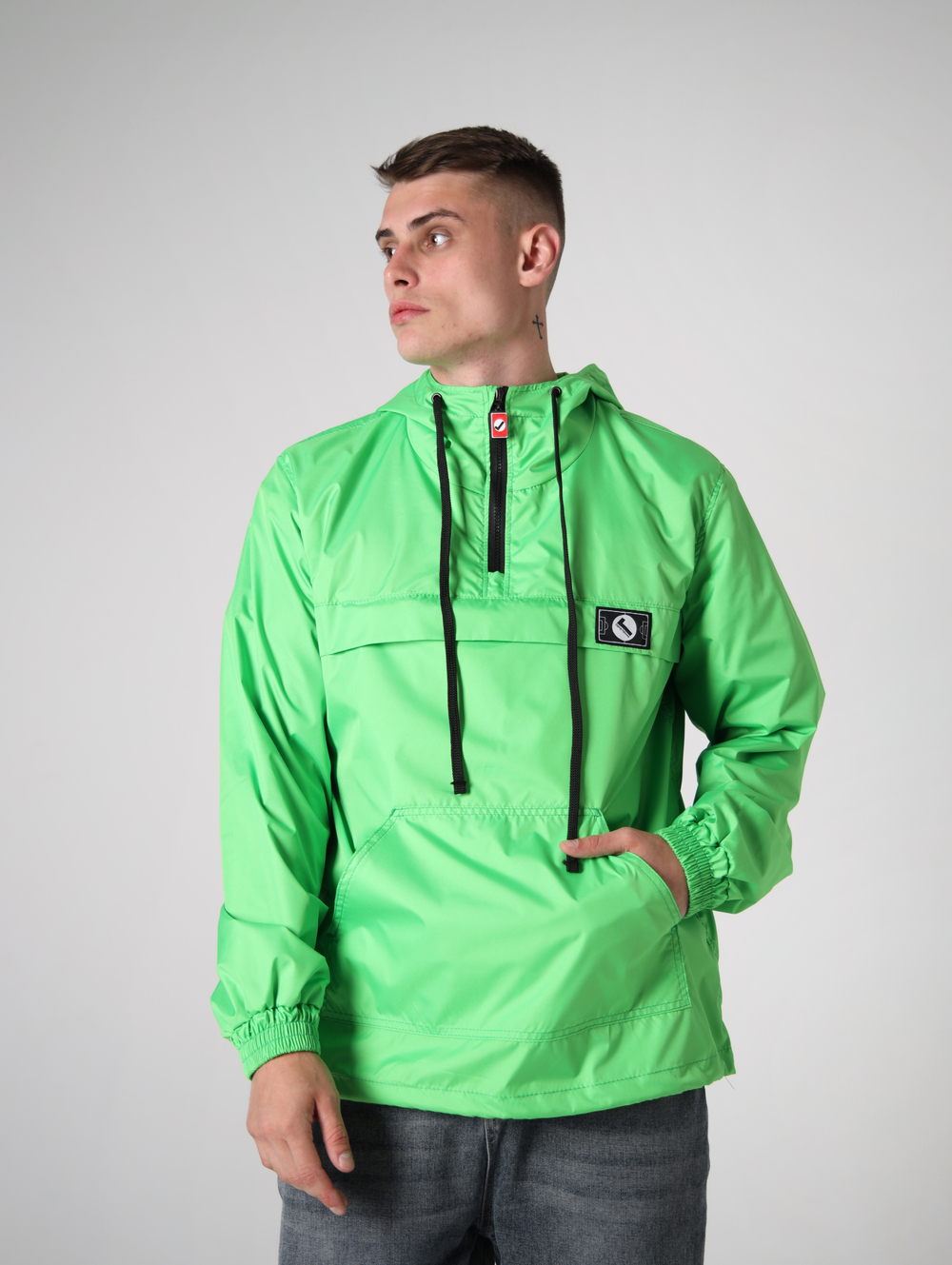 Анорак облегченный дюспо город горький зеленый салатовый