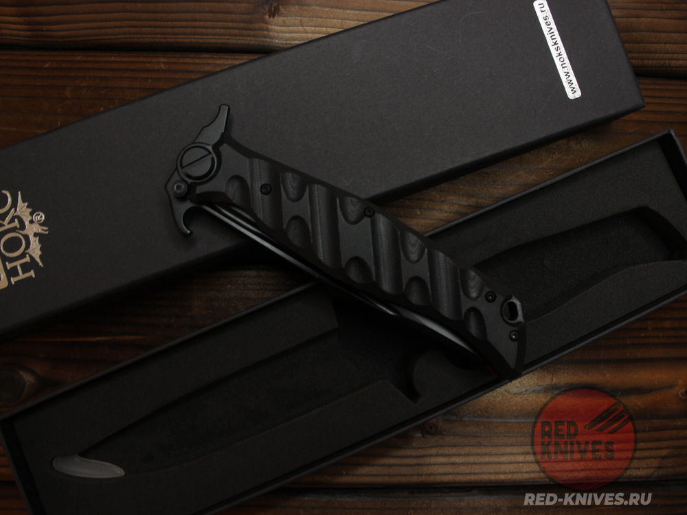 Складной нож НОКС Финка С Black 342-709406 c клинком из стали D2, рукоять G10