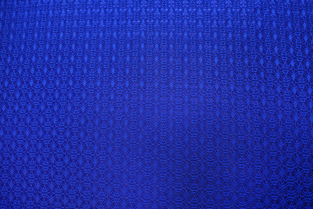 Полотно вязаное на трикотаже василек