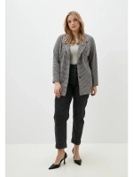 Жакет трикотажный в клетку стиль old money без подклада