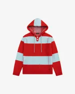 Свитер Ymkashix Stripes Hood красный/голубой