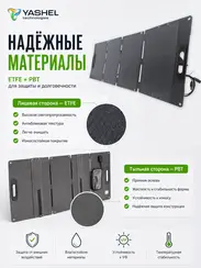 Туристическая солнечная панель YASHEL 200 Ватт MC4
