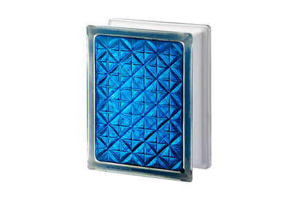 Стеклоблок Vitrablok - Империал - Актис Синий 146x197x80