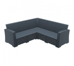 Диван пластиковый плетеный угловой с подушками Monaco Lounge Corner