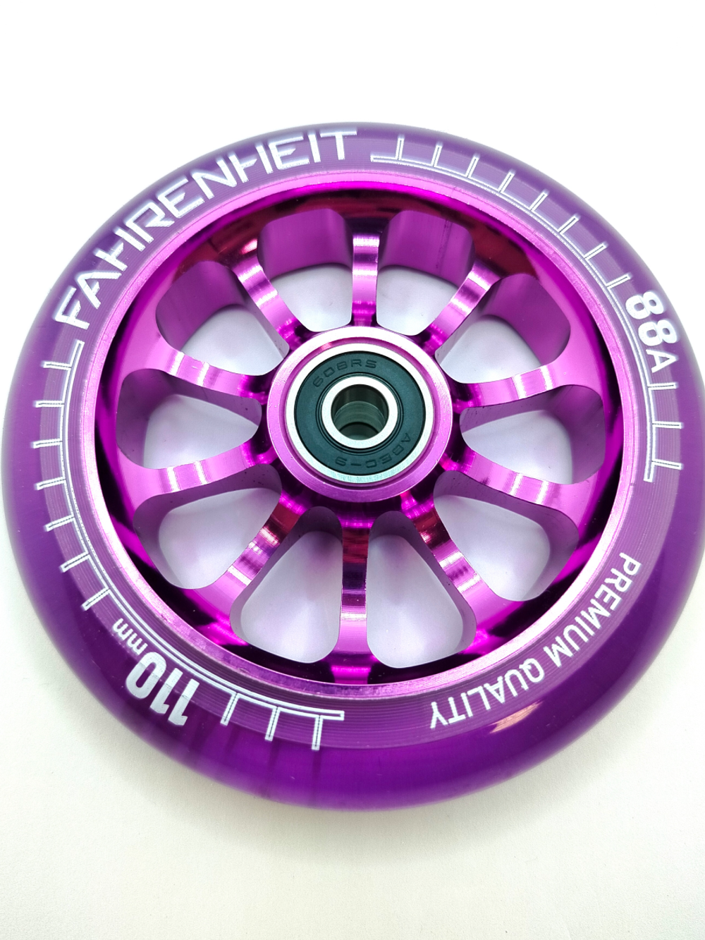 Колесо Fahrenheit 110*24 mm 10-Spoked, сиреневый/прозрачный сиреневый