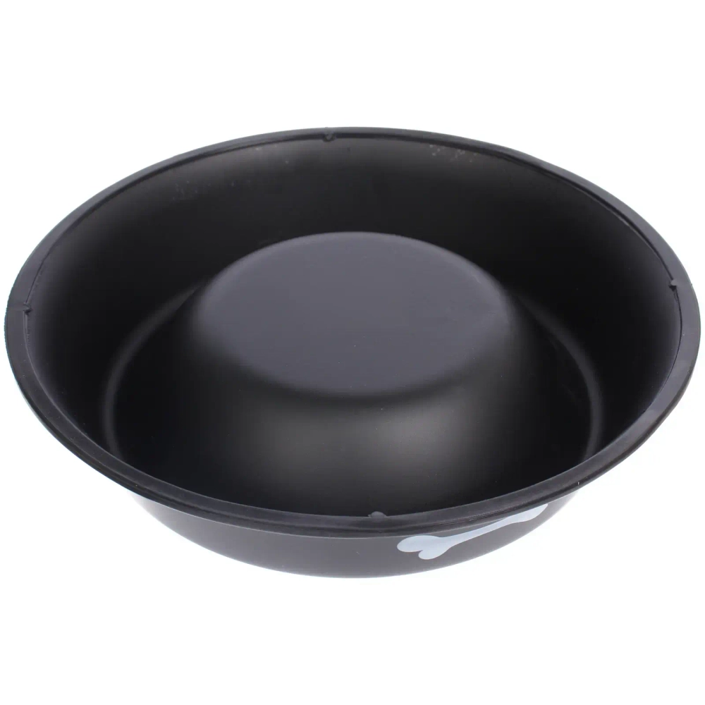 Миска из нержавеющей стали с силиконовым нескользящим ободком «ЛЮБИМЫЙ БРО», цвет черный, 26см (наклейка)