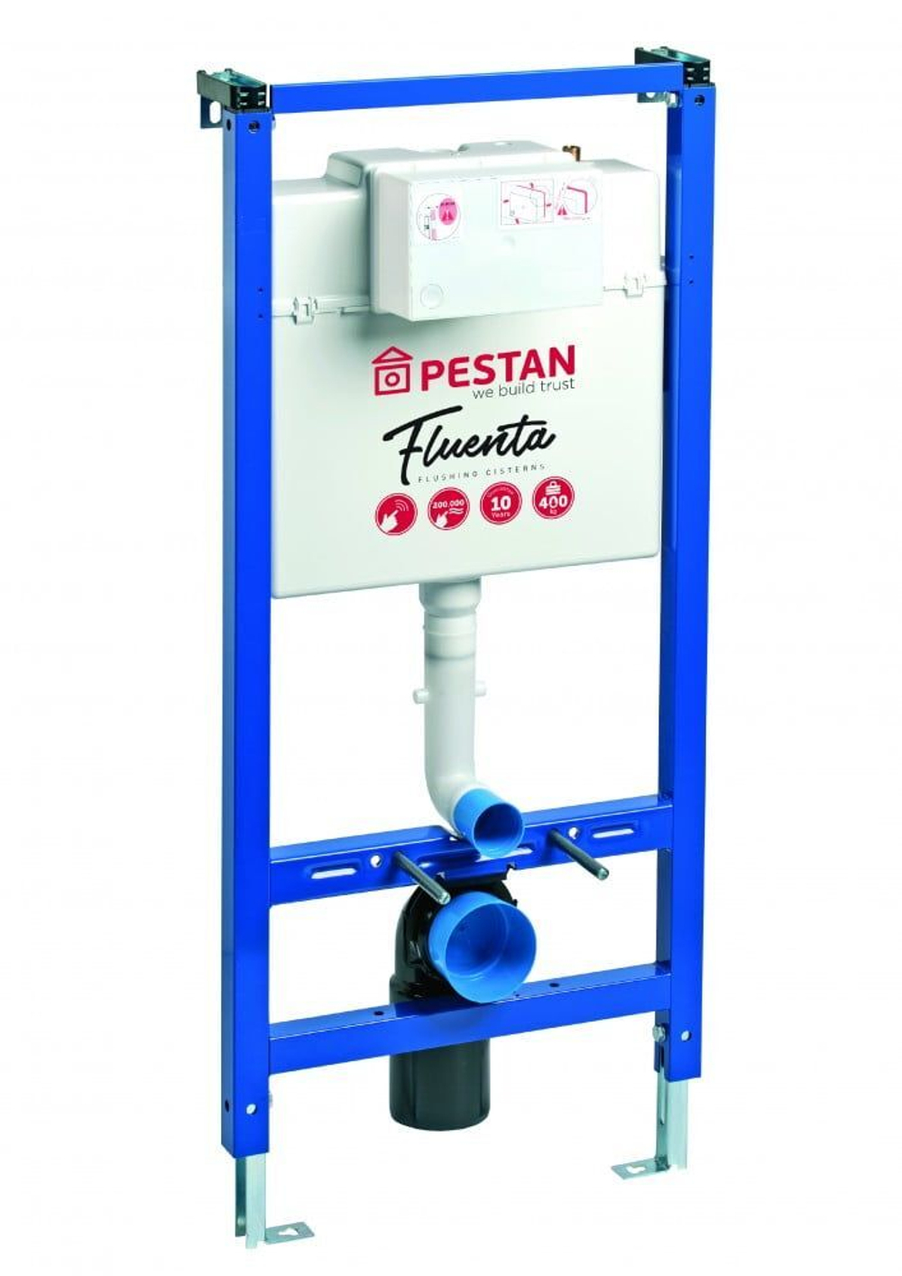 Инсталляция Pestan для подвесного унитаза в комплекте с кнопкой Active, цвет хром глянец