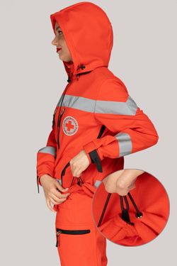 Куртка демисезонная женская Скорая помощь MedicLine SOFTSHELL красная