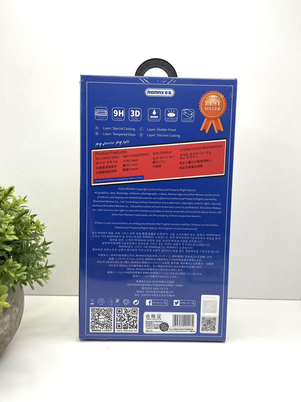 Защитное стекло для iPhone 13 Pro Max / iPhone 14 Plus REMAX GL-27 Medicine Series 3D Tempered Glass 9H 0,3 мм Black Frame (черная рамка)