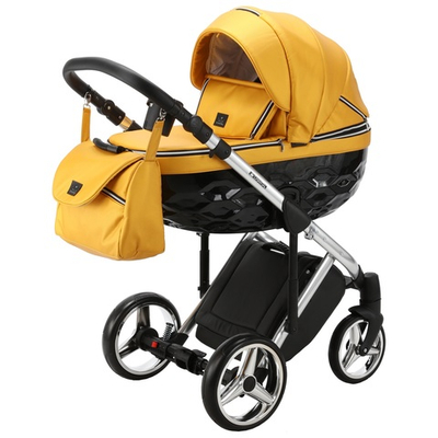 Детская универсальная коляска Adamex Chantal SE DeLuxe (100% Экокожа) C-120 (2в1)