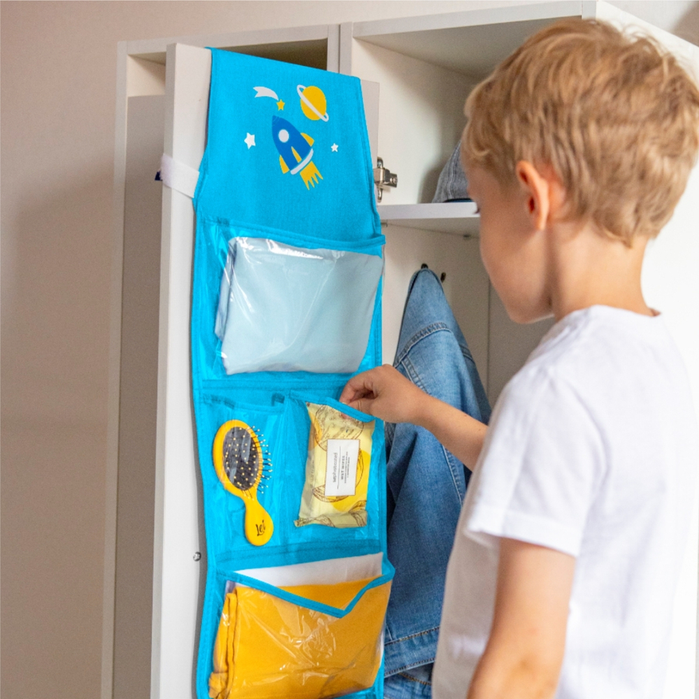 Кармашки для детского сада на липучке. Космос