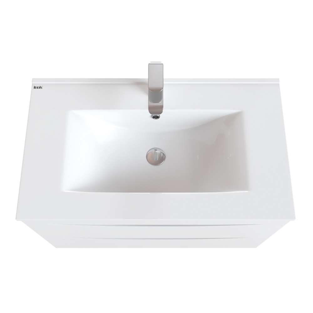 Тумба с умывальником IDDIS Cloud, напольная, 80 см, белая, CLO80WFi95K