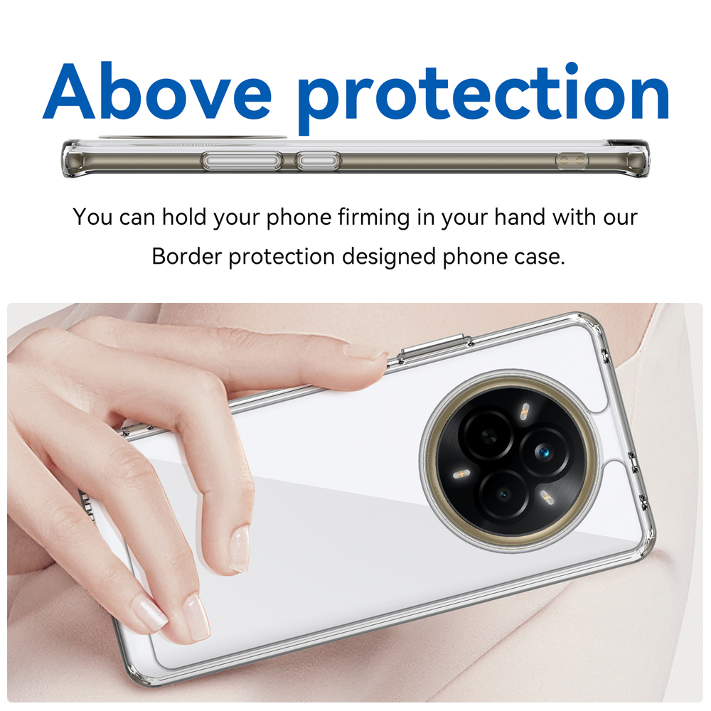 Усиленный защитный чехол прозрачный для смартфона Realme 14 Pro (Narzo 80 Pro)
